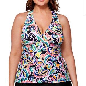 Island Escape tankini top 18W